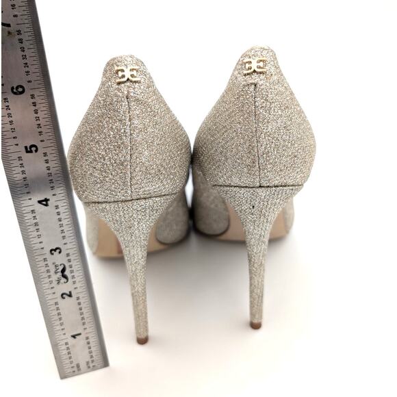 Sam Edelman Danna Pointed Toe High Heel Pump Jute Glam Mesh Size US5 EU36 - Picture 4 of 10